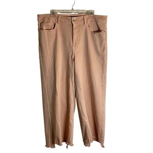 DL1961 Women's Pink Hepburn wide leg denim size 18W ladies plus chic baby pink